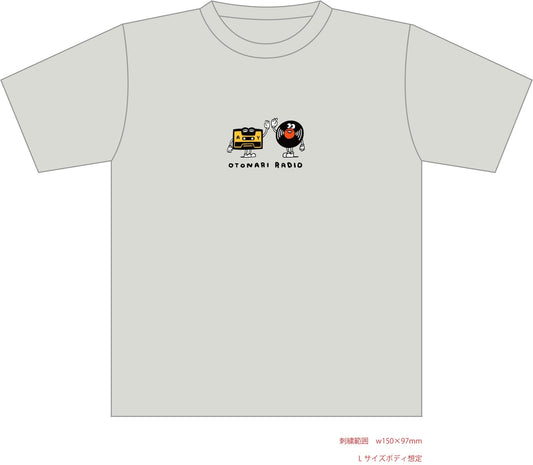 おとラジ ロゴ刺繍 ビッグシルエット Tシャツ