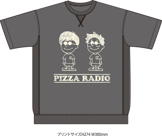 ピザラジ 半袖スウェット(黒)