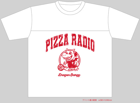 ピザラジ フットボールTシャツ(白)